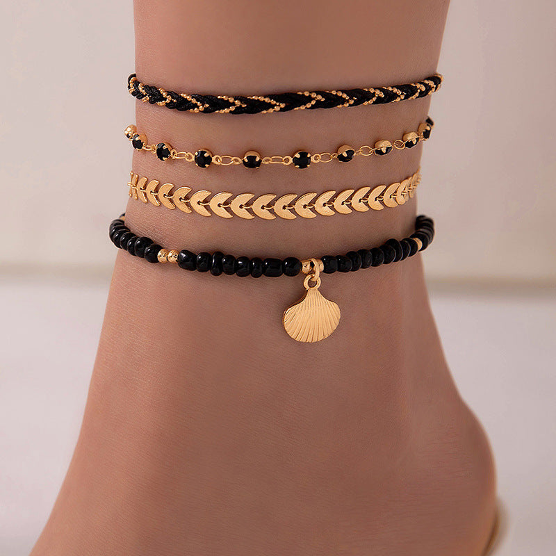 4pcs Set Bohemian Woven Rope