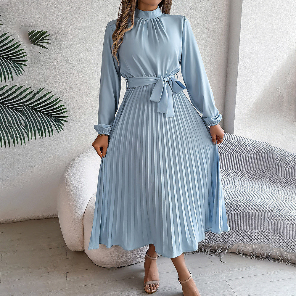 Elegant High Neck Long Sleeve Casual To Formal Wear