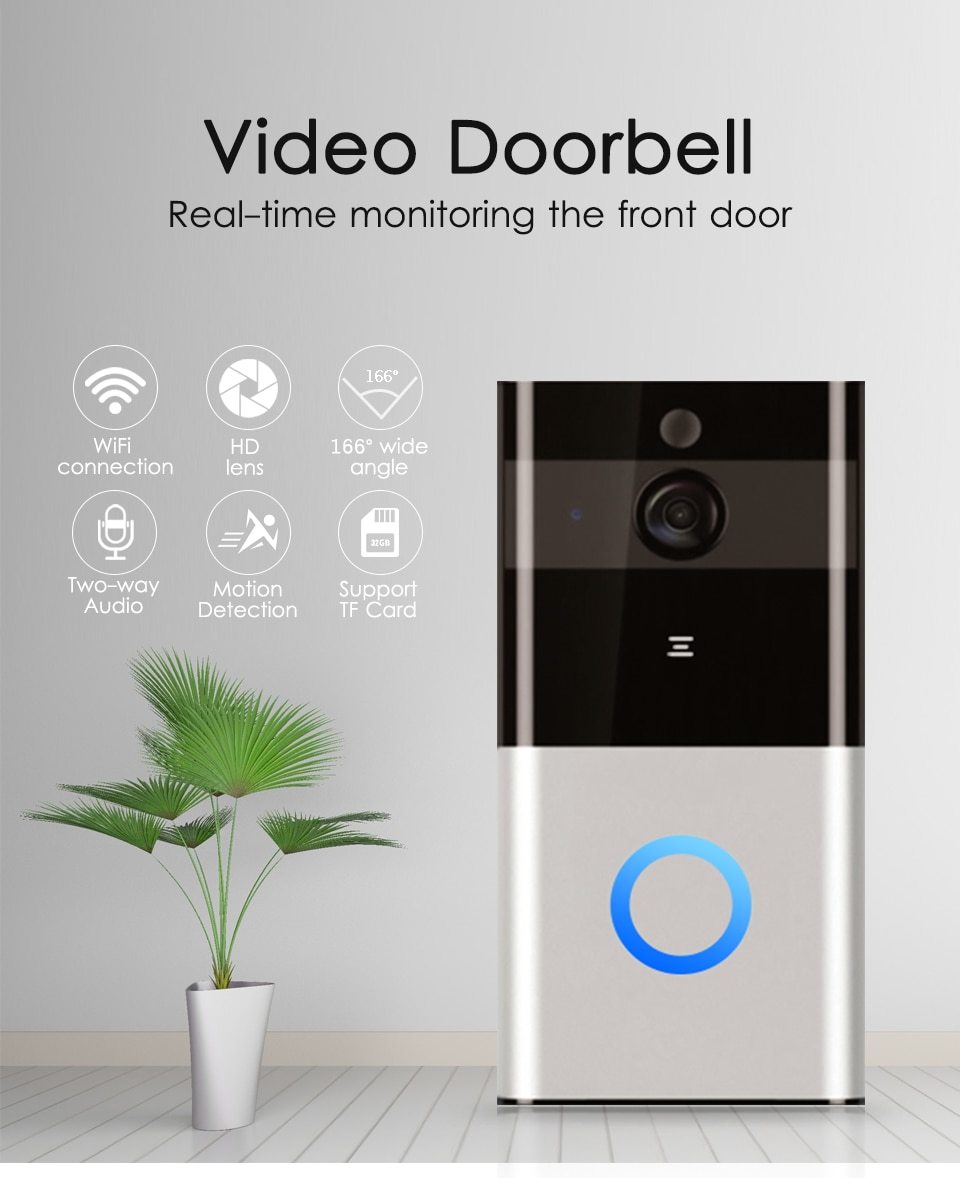 Visual Doorbell Wireless Detection Video Smart Doorbell Ring