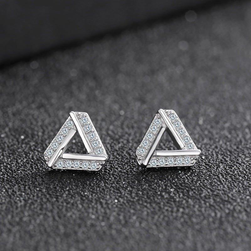Diamond Triangle Earrings