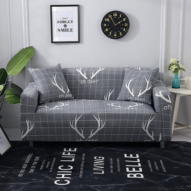 Printed cushion sofa cover