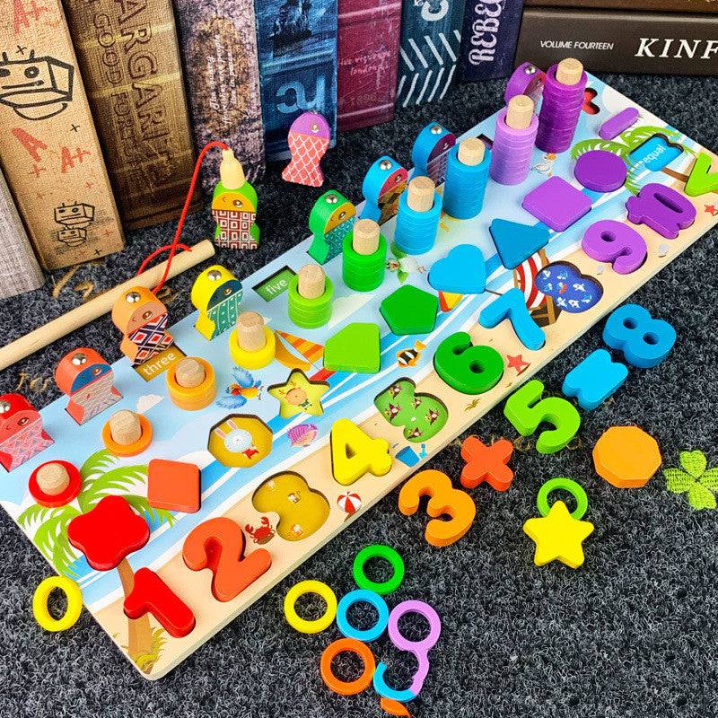 Educational Toys Wooden Matching Building Block Toys