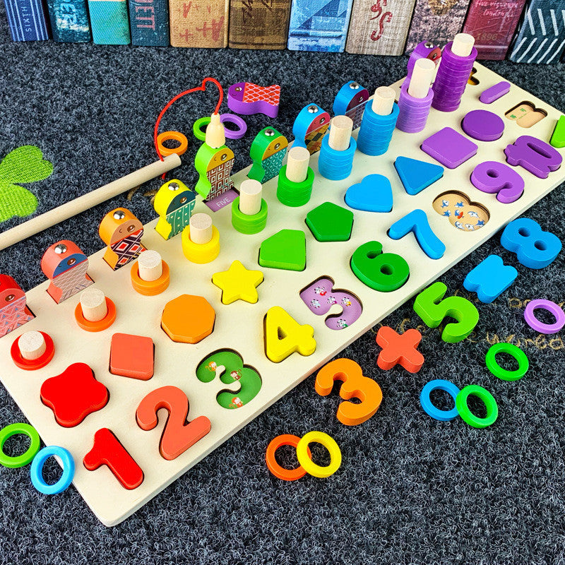 Educational Toys Wooden Matching Building Block Toys