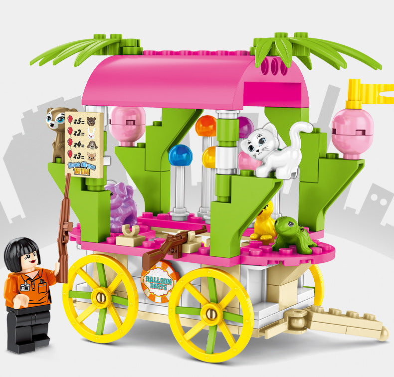 Trolley Mini Street View DIY Children Assembling Toys