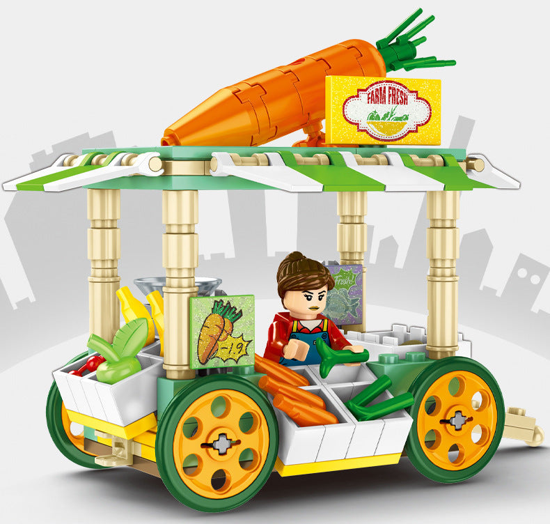 Trolley Mini Street View DIY Children Assembling Toys