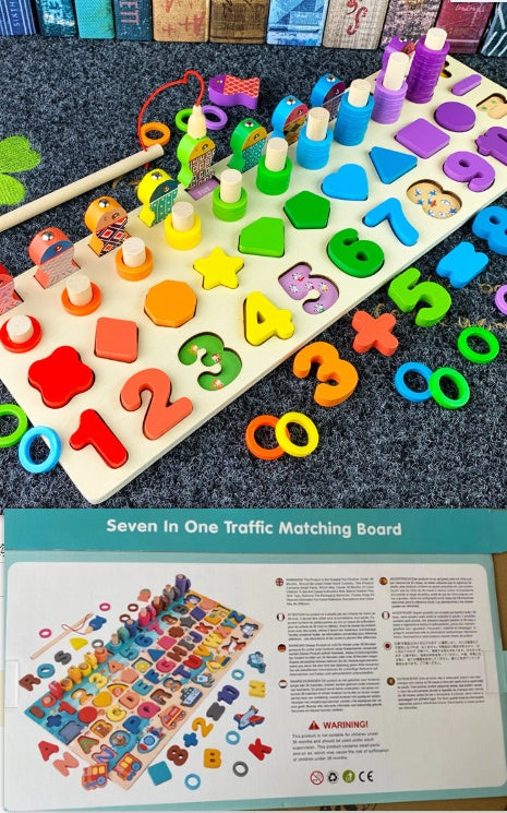 Educational Toys Wooden Matching Building Block Toys