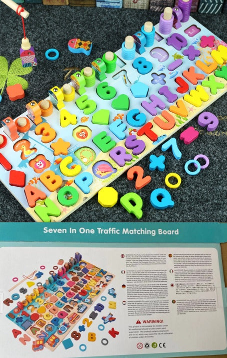 Educational Toys Wooden Matching Building Block Toys