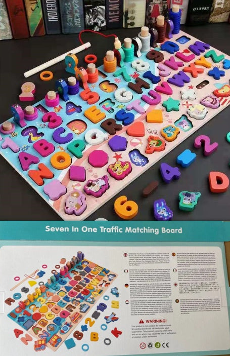Educational Toys Wooden Matching Building Block Toys