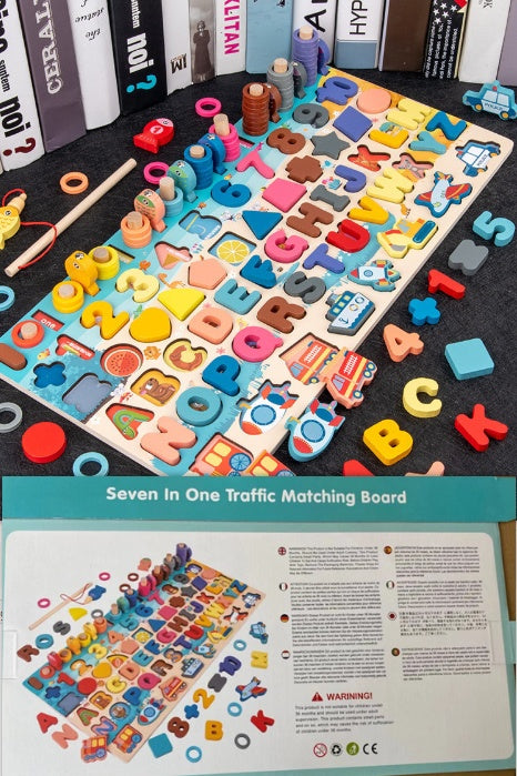 Educational Toys Wooden Matching Building Block Toys