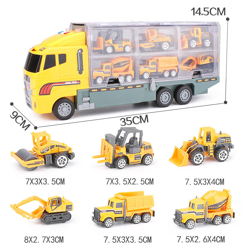 Children'S Educational Military Vehicle Model Simulation Container Truck With Sound And Light Story