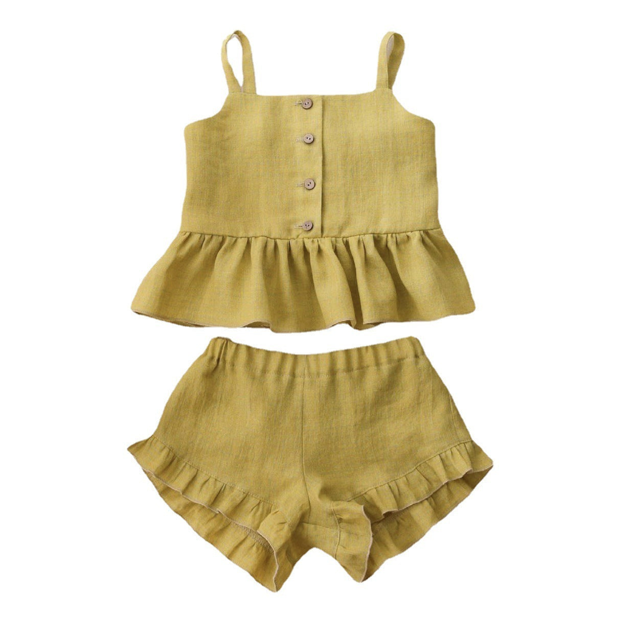 Ruffled Shorts Girls Two-piece Infant Clothing
