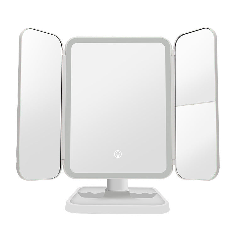 Trifold Makeup Mirror With Light