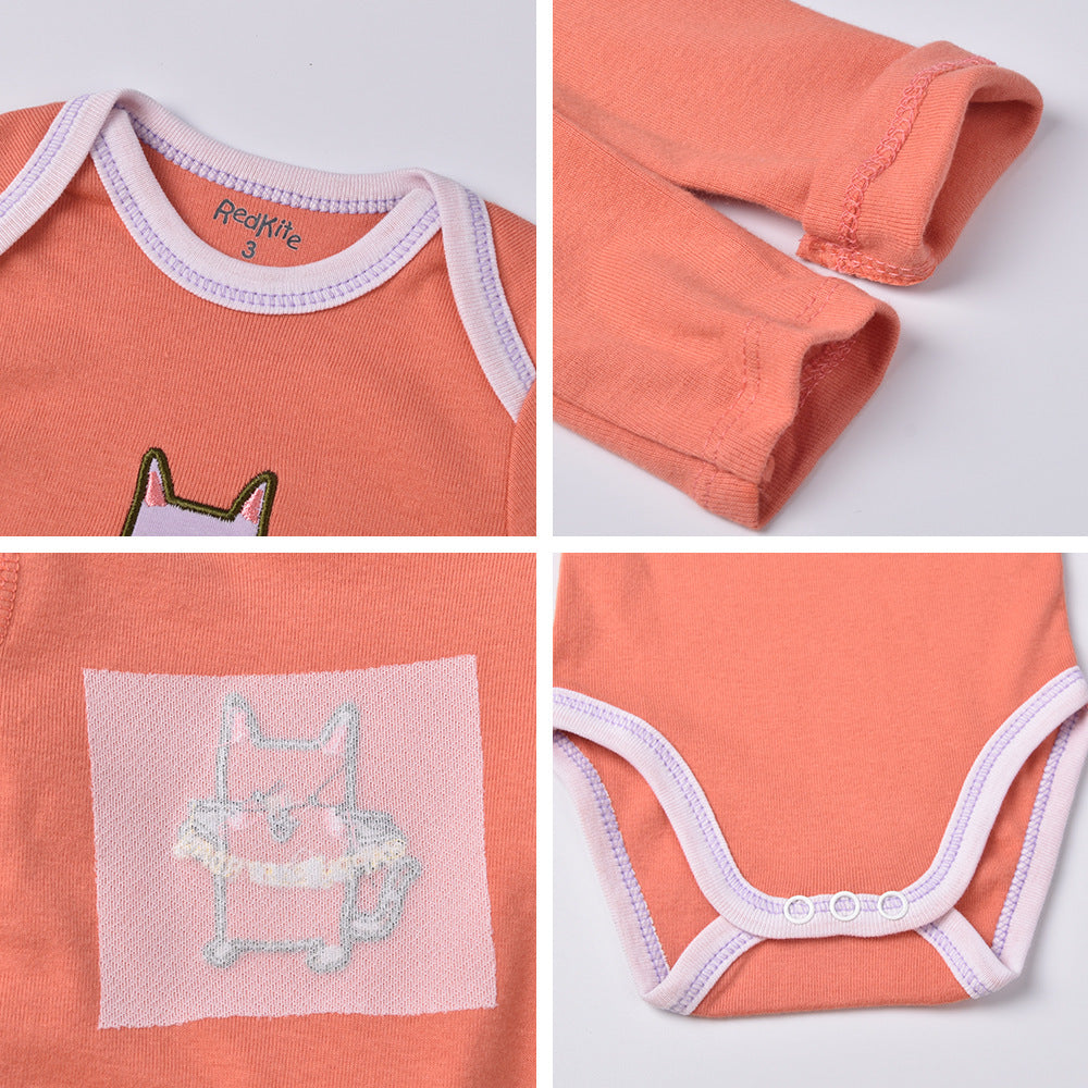 Redkite Baby Romper Cotton Envelope Collar Long Sleeve