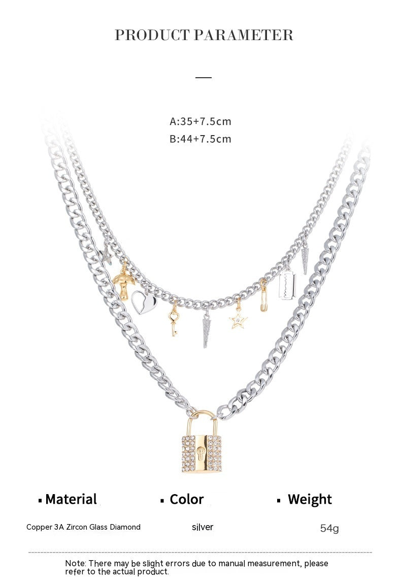 Metal Exquisite Punk Theme New Element Pendant Necklace