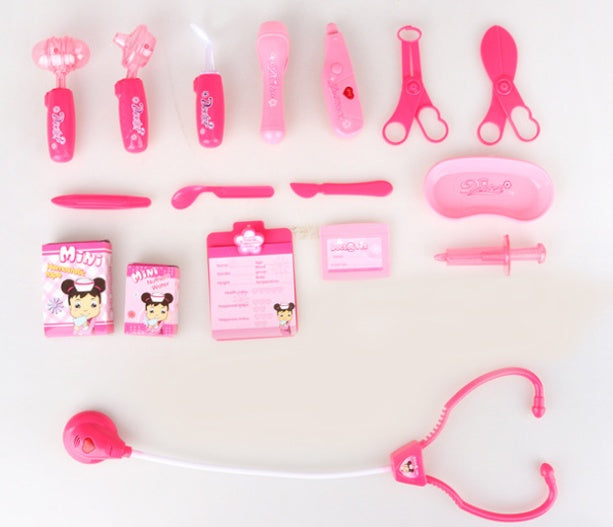 Luggage attire simulation trolley medicine toys set