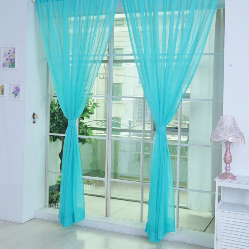 Mesh Curtains Transparent Color Ready-made Curtain