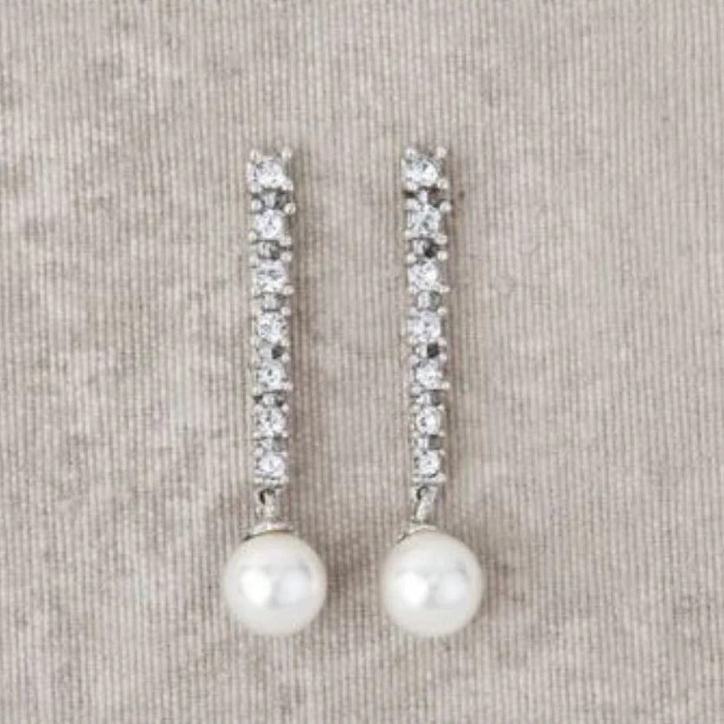 Zircon Pearl Earrings Fashion