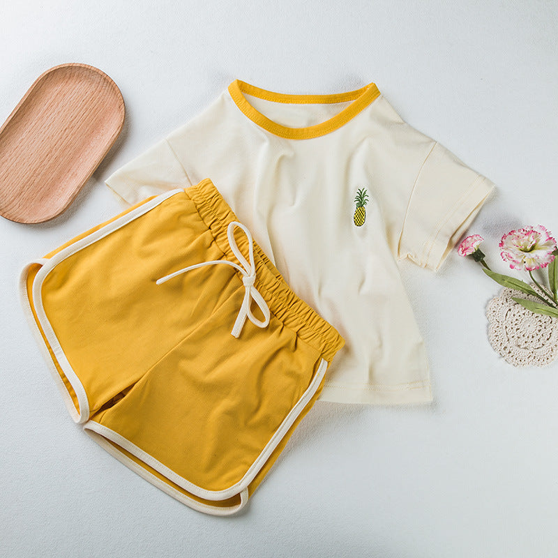 Girls' Embroidery Short Sleeved
