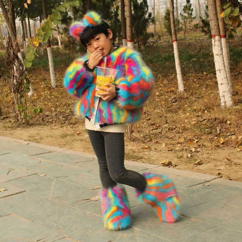 Faux fur coat