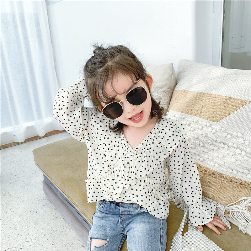 Shirt long-sleeved hooded doll shirt