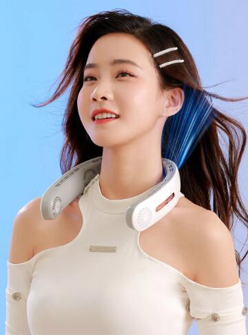 Outdoor Sports Leafless Hanging Neck Electric Fan