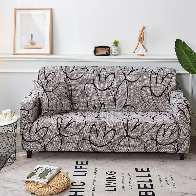 Printed cushion sofa cover