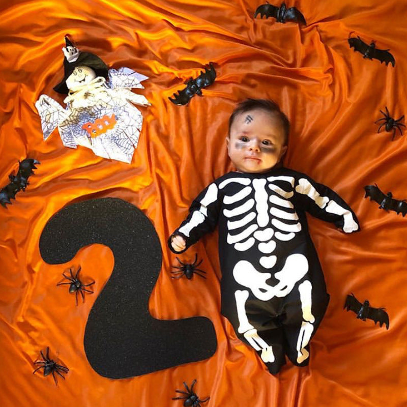 Long sleeve Halloween one-piece romper