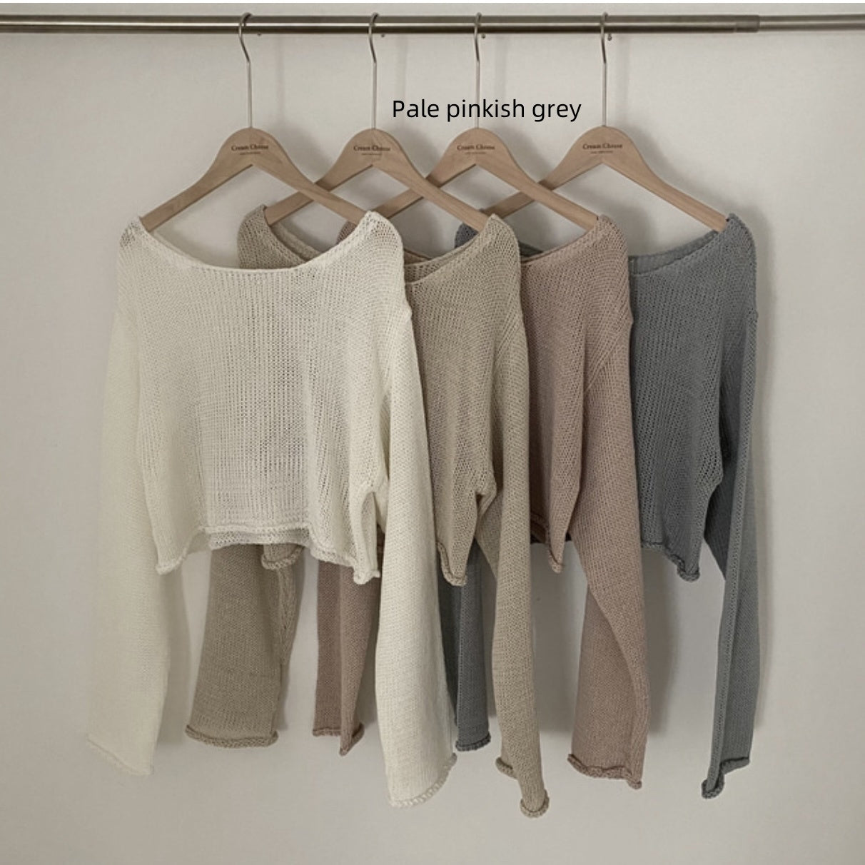 Off-neck CasualBlouse Thin Knitted Top