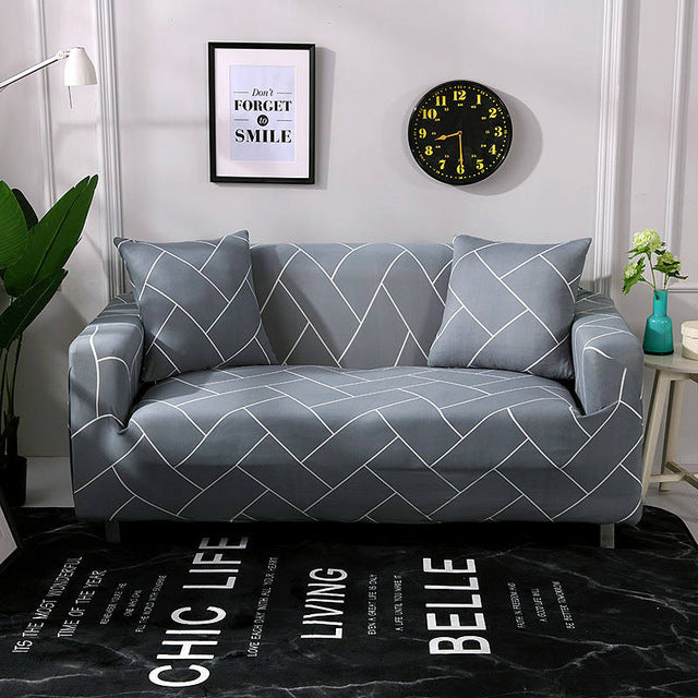 Printed cushion sofa cover