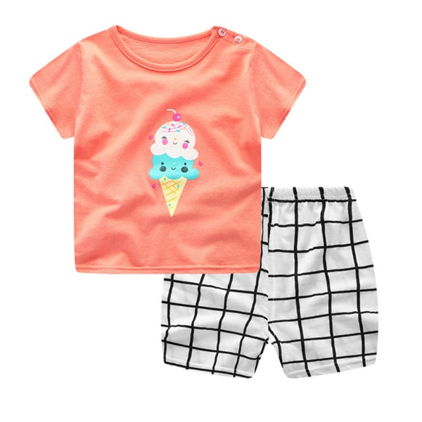 Cartoon Clothing Baby Boy/Baby Girl Casual Clothing Sets