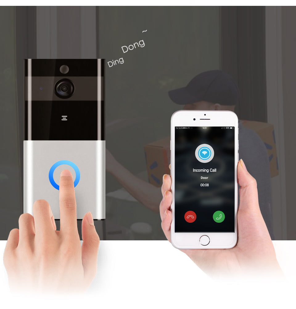 Visual Doorbell Wireless Detection Video Smart Doorbell Ring