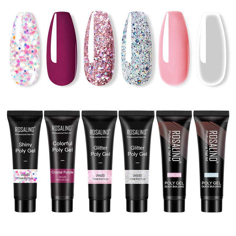 Multi-color mixed nail model glue