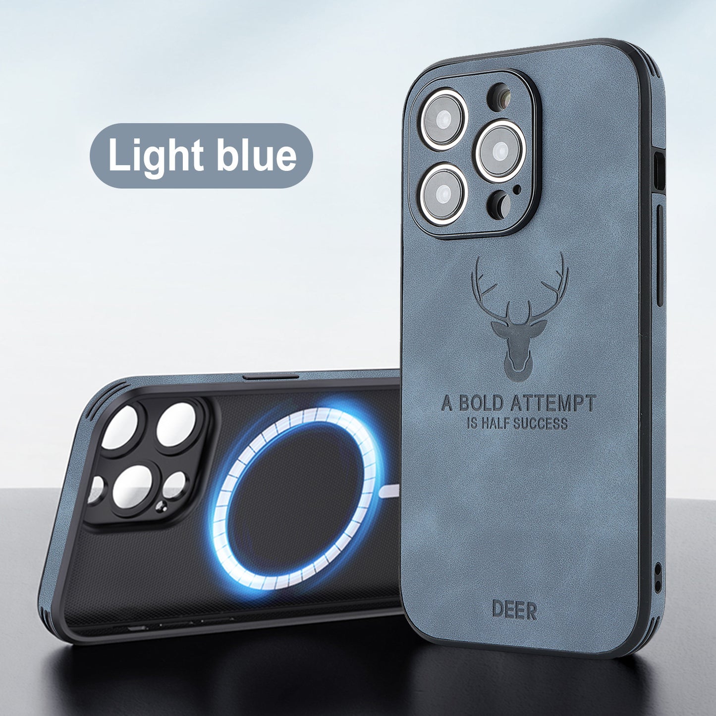 Phone Case Deer Head Built-in Magnetic