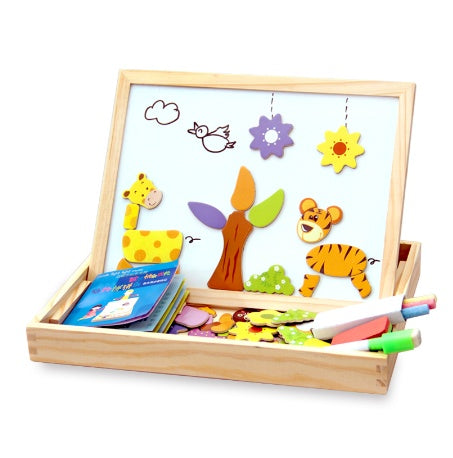 Wooden Magnetic Puzzle Toys Children