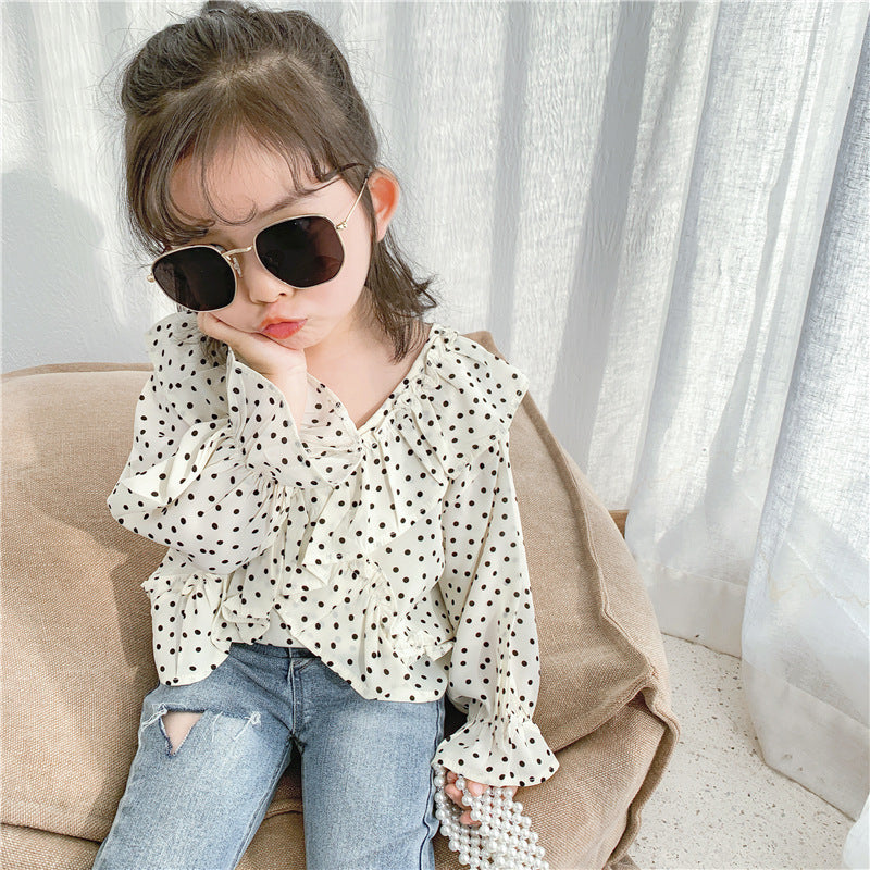 Shirt long-sleeved hooded doll shirt