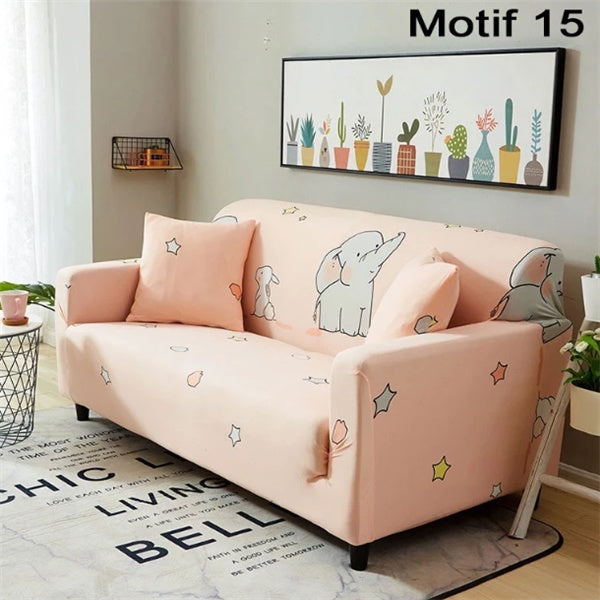 Printed cushion sofa cover