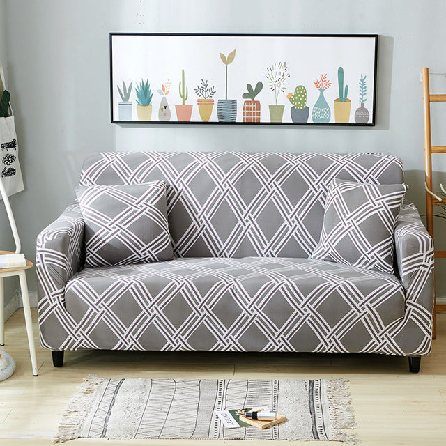 Printed cushion sofa cover