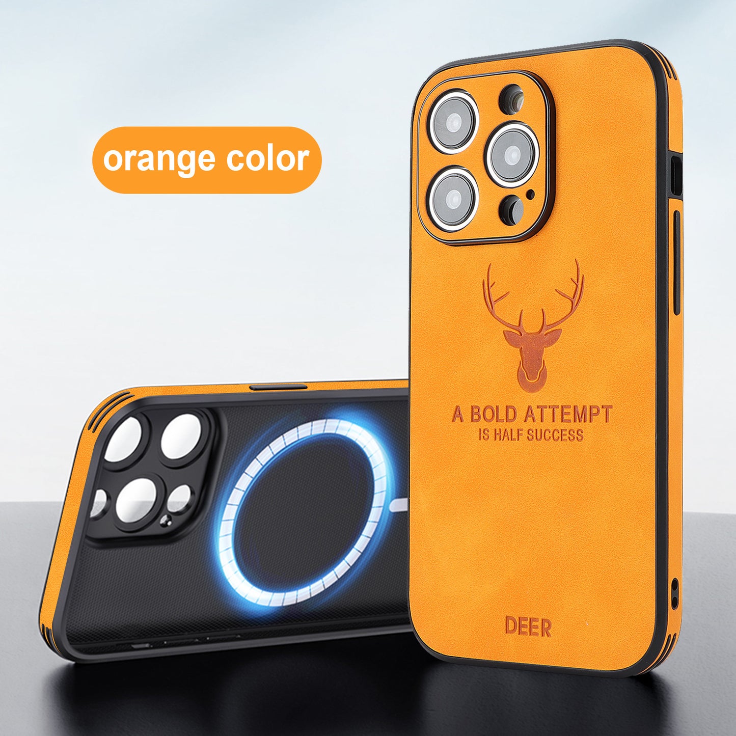 Phone Case Deer Head Built-in Magnetic