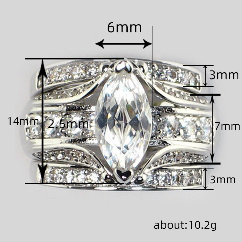 Design Zircon Inlaid Ring