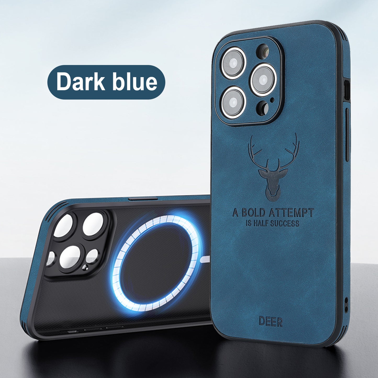 Phone Case Deer Head Built-in Magnetic