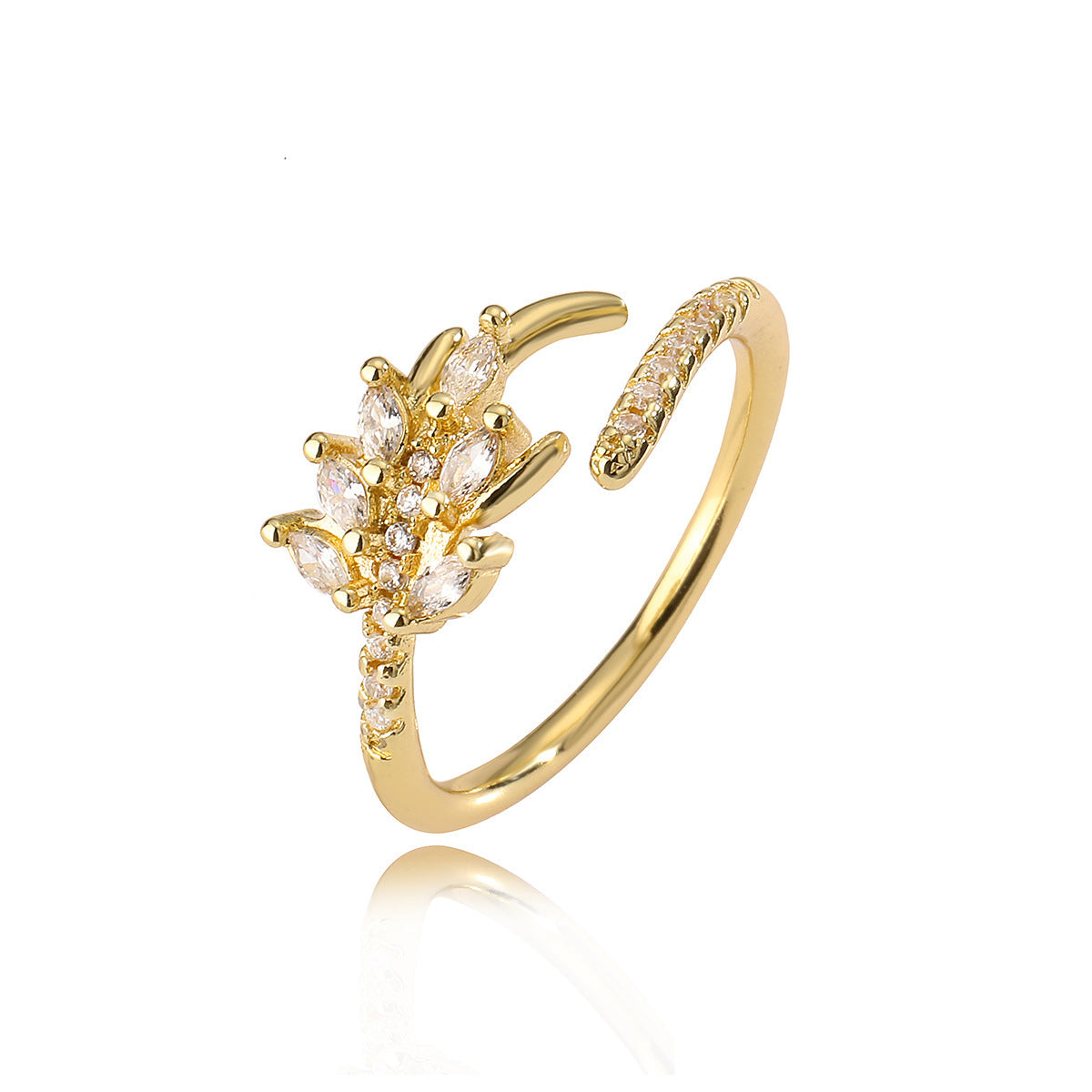 Copper Luxury Fashion Real Gold Zircon