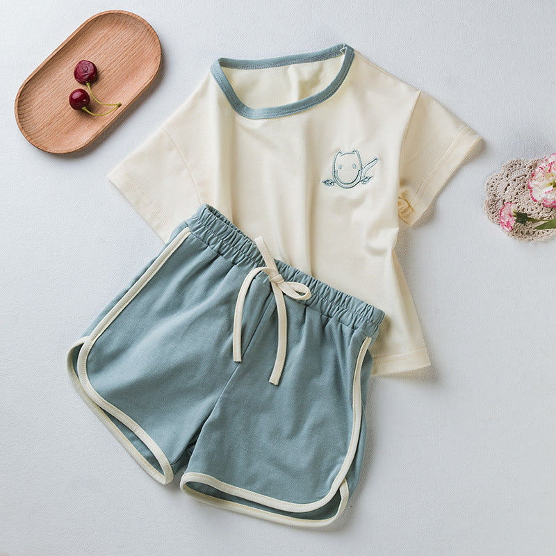 Girls' Embroidery Short Sleeved