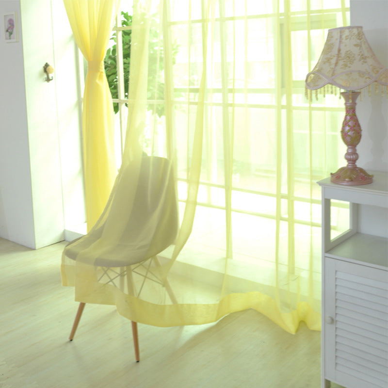 Mesh Curtains Transparent Color Ready-made Curtain