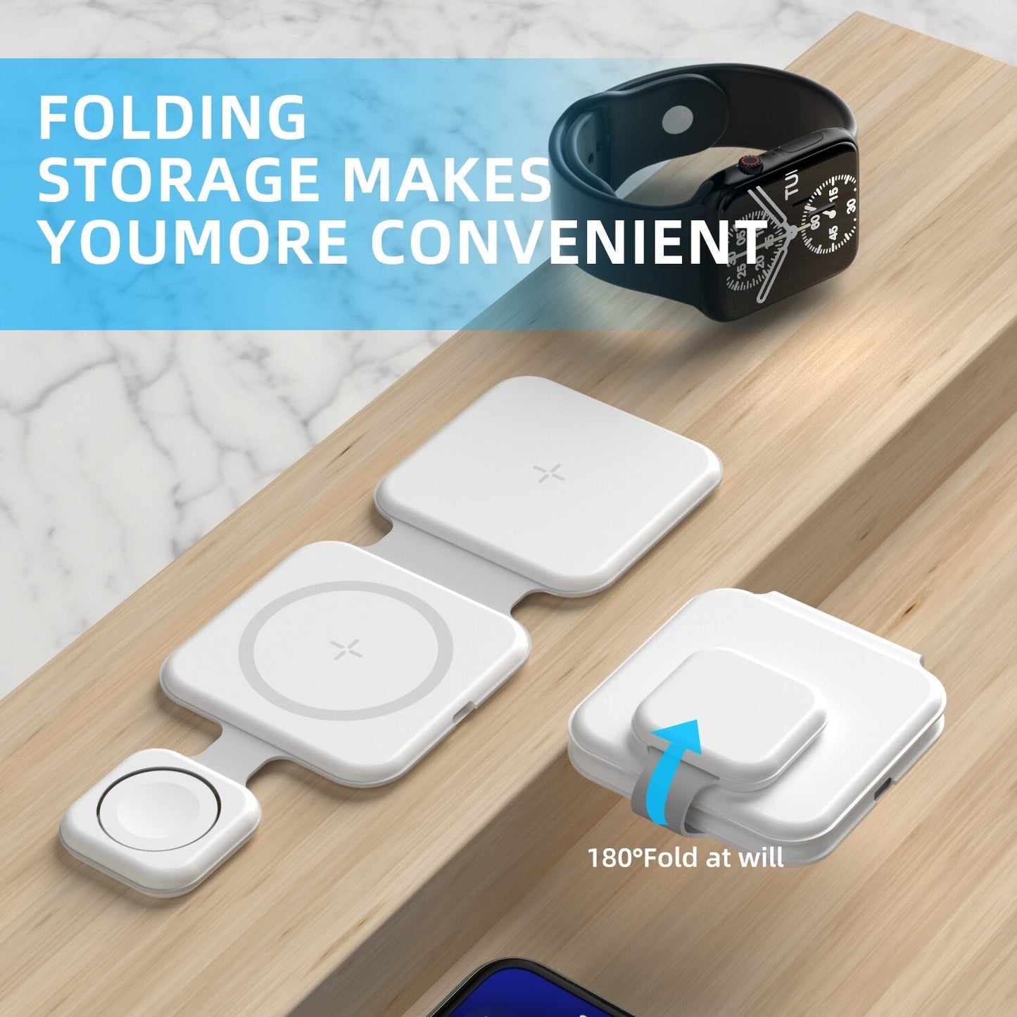 Magnetic Foldable Wireless Charger Multi-device