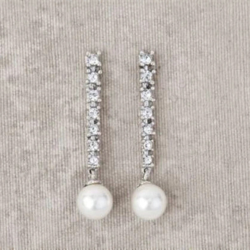 Zircon Pearl Earrings Fashion