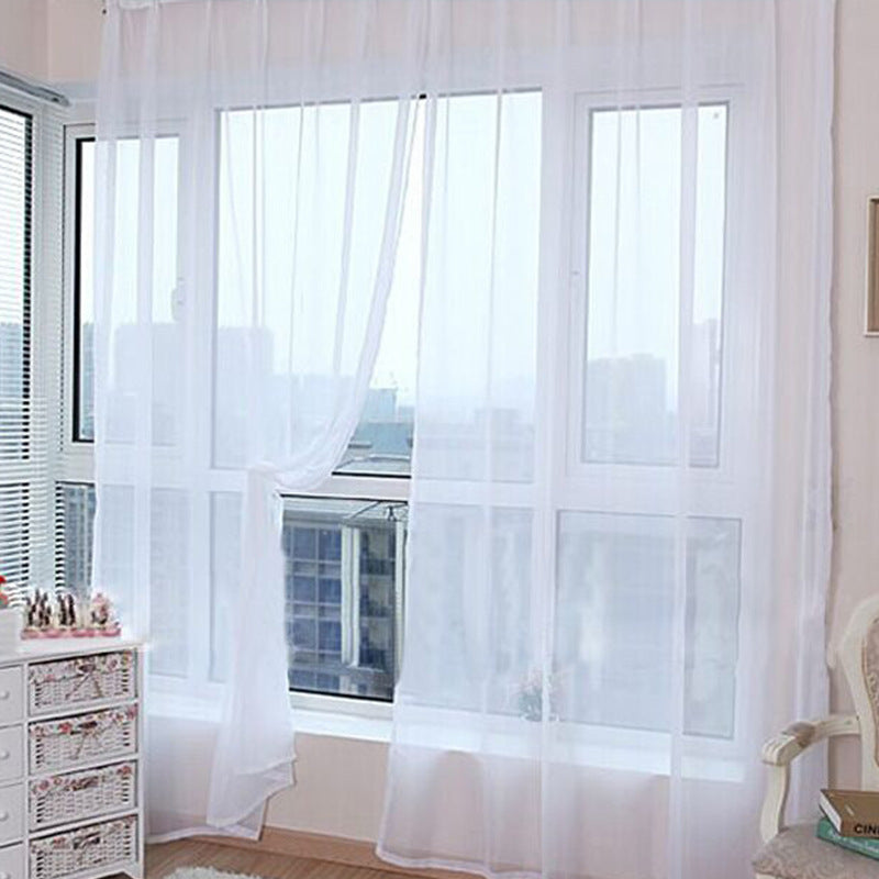 Mesh Curtains Transparent Color Ready-made Curtain