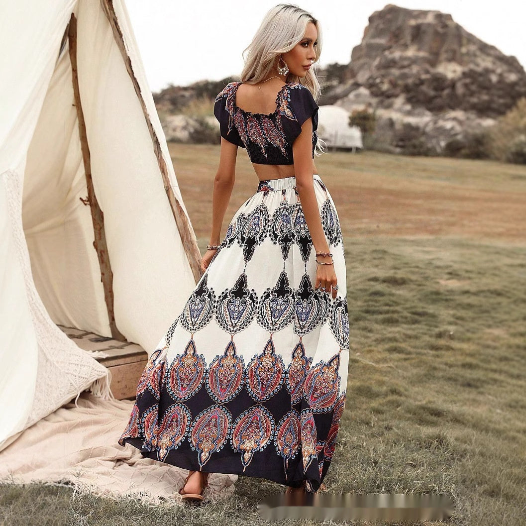 European And American Clothes New Fashion Printing Dress