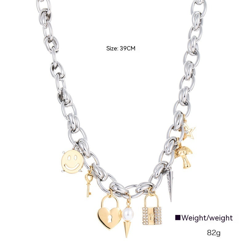 Metal Exquisite Punk Theme New Element Pendant Necklace