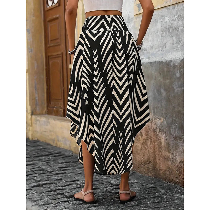 Skirt Casual Summer Floral Print Beach Long Skirt