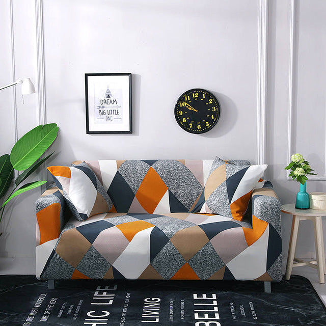 Printed cushion sofa cover
